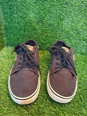 Vans Bishop Men's Charcoal Gray Canvas Low-Top Sneakers distinct cork tongue 10